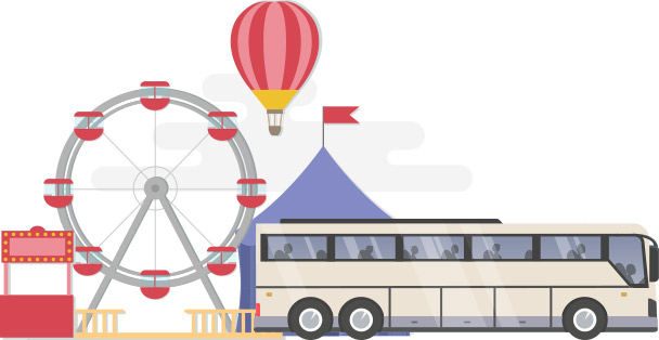 Amusement Park Charter Bus & Minibus Rental