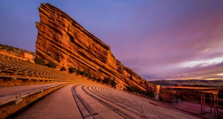 red rocks amphitheater denver champion charter bus